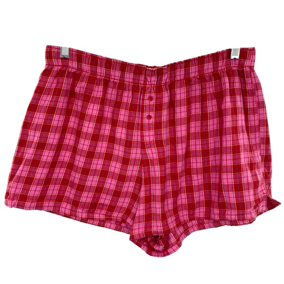 Colsie Pants - Colsie Pink Plaid Lounge Shorts